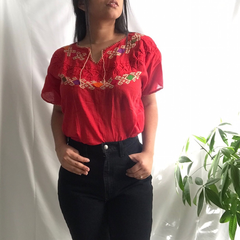 Mexican embroidered top